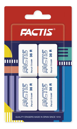 Goma Factis 36 R 4 Piezas No Mancha, Ni Ensucia