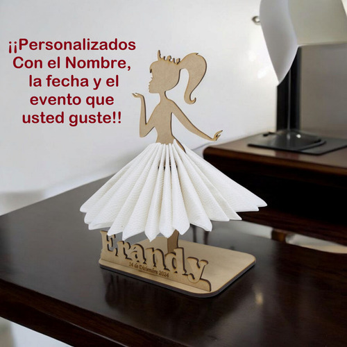 Servilleteros Para Xv 12pz 30cm Muñeca Con Vestido Servillet Muñeca Con Vestido