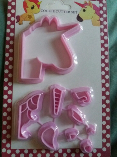 Set Cortante Unicornio Cabeza Fondant Galletas