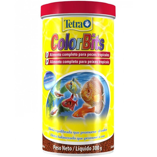 Ração Tetra Color Bits Granules 300g P Peixes De Aquário