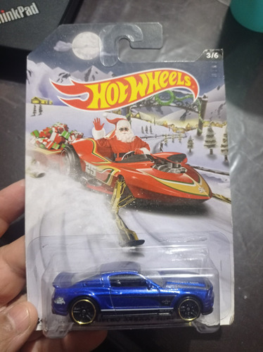 Hot Wheels 2015 Holiday 10 Shelby Gt500 Supersnake Azul  4