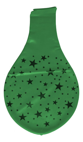 Piñata De Globo Lisa Con Estrellas Grande 36 Pulgadas Verde Estrella Piñata Grande