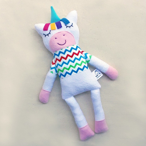 Muñeco De Tela Unicornio Bebé