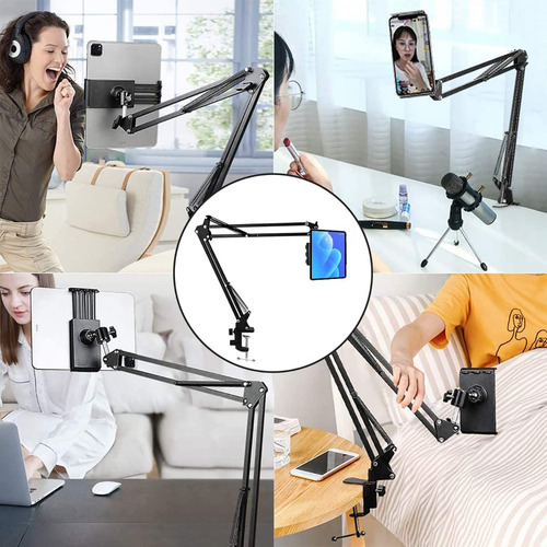 Soporte Celular Tablet Brazo Flexible Ajustable Con Clip