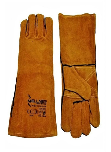 Guantes De Carnaza Tipo Soldador De 16 Con Refuerzo Y Kevlar