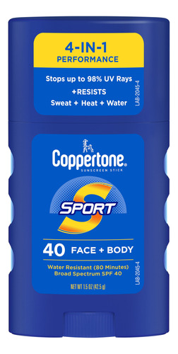 Coppertone Sport Sunscreen Stick, Spf 40 Travel Size Sunscre
