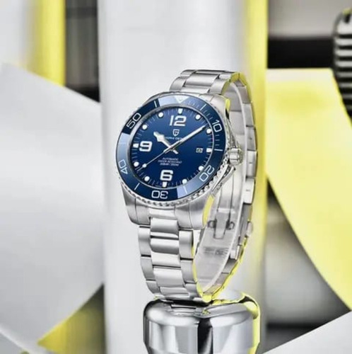 Reloj Pagani Auta. Automático De Hombre Azul Mov. Japones