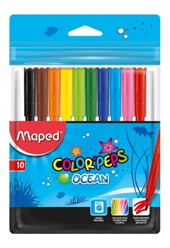 Marcadores Maped Colorpeps Ocean X10
