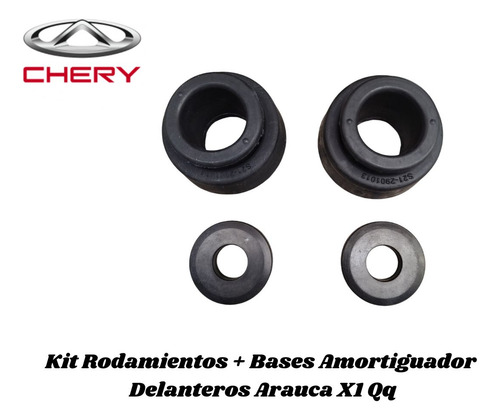 Kit Rodamientos + Bases Amortiguador Delanteros Arauca X1 Qq
