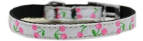 Mirage Pet Products Cherries Nylon Dog Collar With Classic B