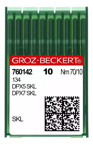 20 Agujas Groz-beckert® 134/ Dpx5 / 135x5 - 70/10, Skl