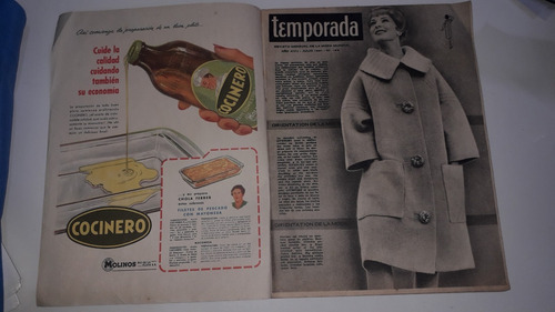 Revista Antigua Temporada Nº 166 Julio 1961 Moda (Usado)