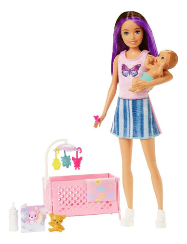 Barbie Muñeca Mattel Skipper Hora De Dormir Hjy33 