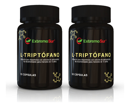 L-triptofano 500mg X 60 Capsulas, Pack 2 Frascos