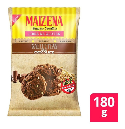 Galletitas Maizena Chocolate Con Semillas 180 G