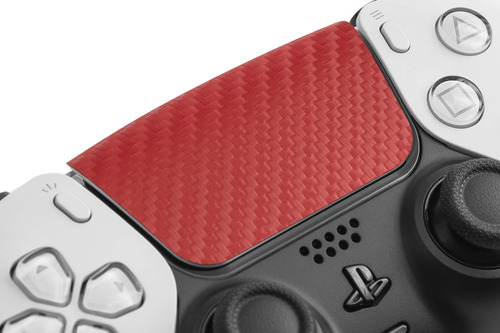 Funda Compatible Con Controlador Dualsense Ps5 Carbono Rojo