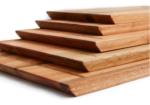 Imagen 4 de 8 de Tablas Para Asado X 5 Unidades Block De Madera Capibara