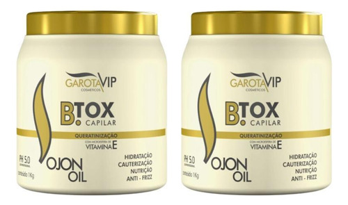 Botox Garota Vip B.tox Capilar 1000g - Kit Com 2un