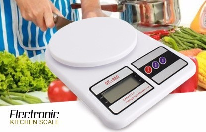 Imagen 2 de 6 de Balanza Cocina Electrónica Sf-400 10kl Kitchen Color Blanco