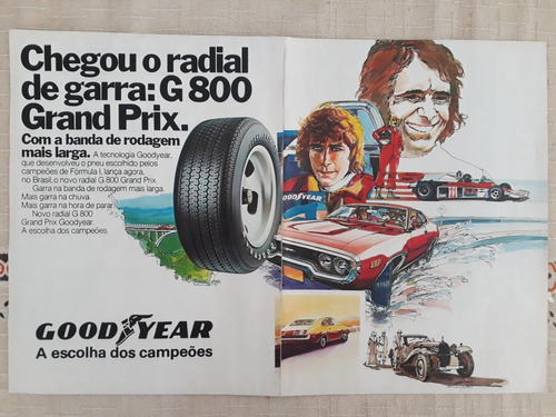 Propaganda Antiga Pneus Goodyear G 800 Grand Prix 1977 Anúnc