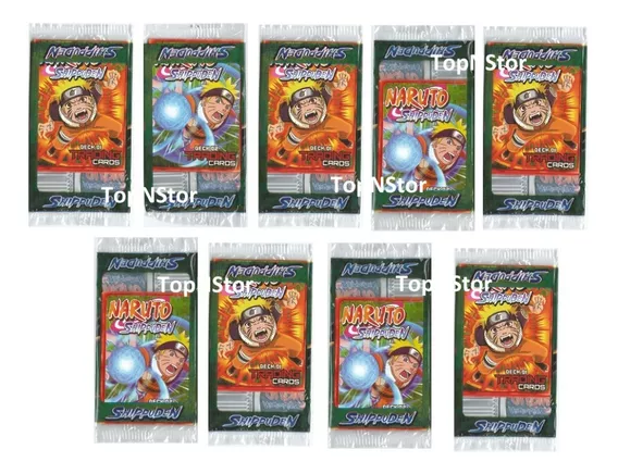 Naruto Kit 800 Cartinha =200 Pcte Cards Naruto Brincar Bater