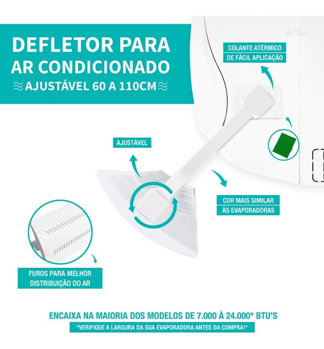 Imagem 7 de 10 de Direcionador Vento Ar Condicionado Defletor Promoção