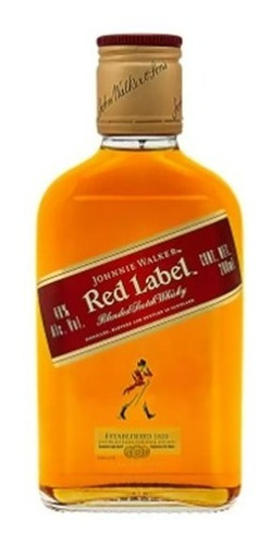 Whisky Johnnie Walker Red Label /etiqueta Roja Vidrio 200 Ml