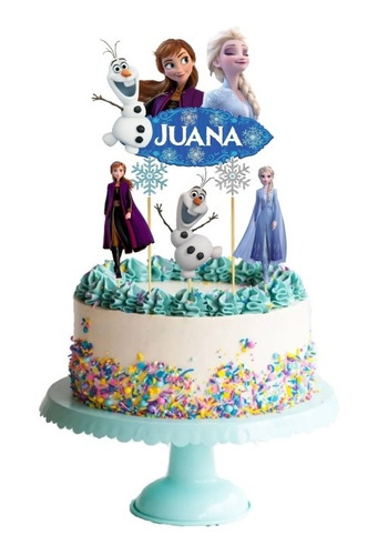 Adorno De Torta Frozen Personalizados Cumpleaños