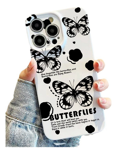 Funda Rígida De Mariposa Para iPhone 15pro/13promax/12pro