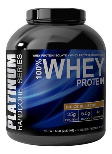 Whey Protein Platinum Hardcore Series 5 Libras Sabor Dulce De Leche - Suplemento En Polvo Platinum 100% Whey Protein
