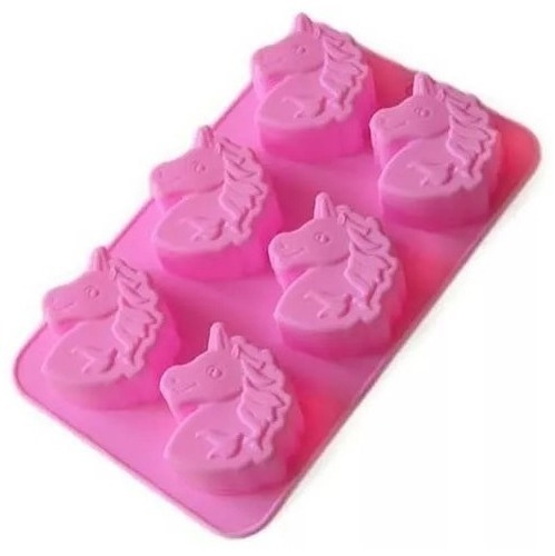 Molde Silicon Unicornios - Jabón Repostería Velas