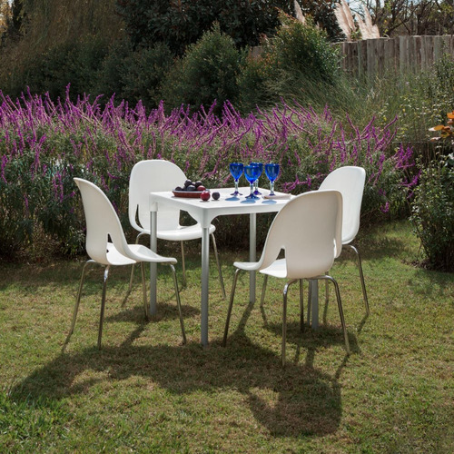 Imagen 2 de 4 de Silla De Comedor Nina Cromada | Contado