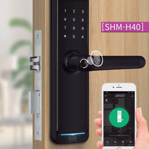 Imagen 6 de 10 de Cerradura Inteligente Ihub Shm-h40 Huella Wifi Gtia Samsung