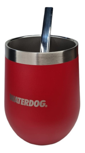 Vaso Termico Waterdog Copon Mate 350cc Acero Inox Tapa Color Rojo