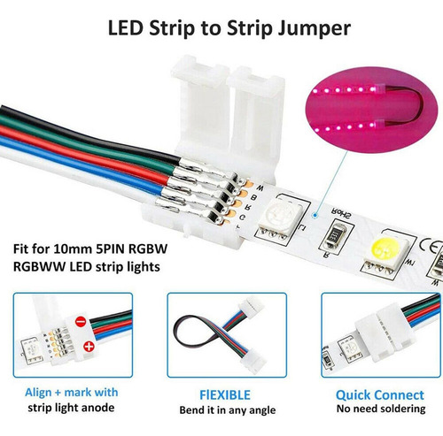 Kit De Conectores Led 5050 Rgb Con Conectores De Tira Led De