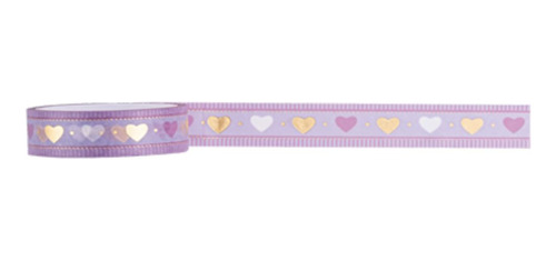 Fita Adesiva Washi Tape Love Roxo Coração - Molin