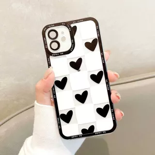 Funda Tpu Diseño Black White Corazon Para iPhone 11