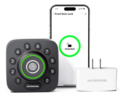 Ultraloq U-bolt Pro Cerradura Inteligente + Adaptador Wifi