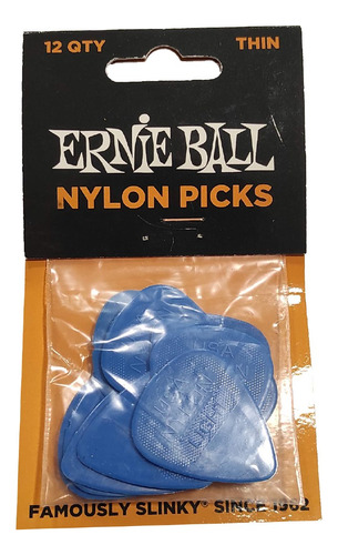 Cu Púas Inyectada Nylon Medidas Colores Pack X 12 Ernie Ball