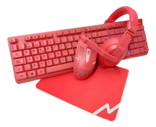 Combo Kit Gamer 4 En 1 Teclado Mouse Gaming Led Noga Nkb413