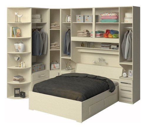 Guarda-roupa De Canto Com Cantoneira E Sem Cama 1219s Carval