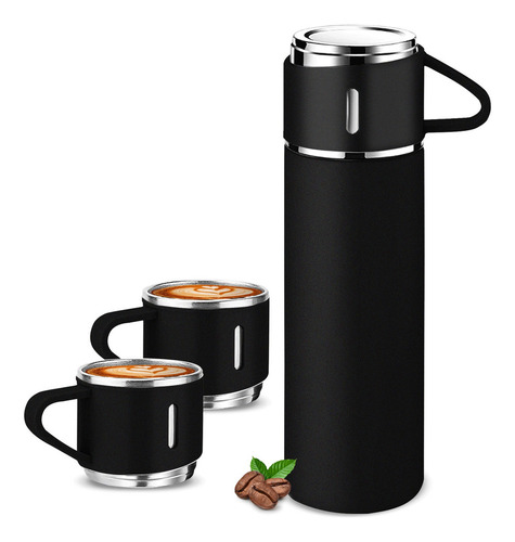 De Termo Acero Inoxidable 1l Con 2tazas Aislantes