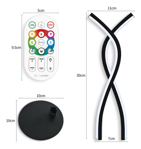 * Lámpara De Mesa Rgb, Tira De Luz Ambiental Con Control