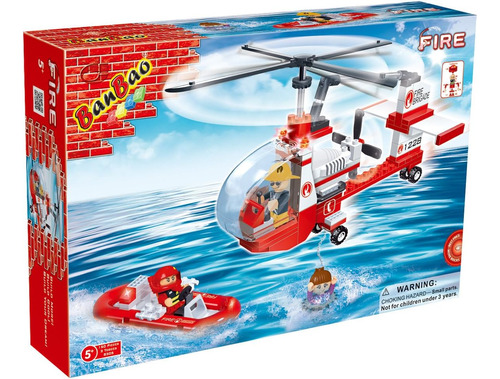 Lego Banbao Helicóptero De Rescate 150 Piezas