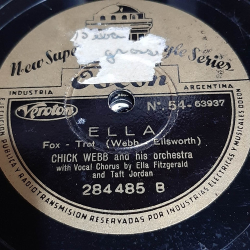 Pasta Chick Webb Ella Fitzgerald T Jordan Odeon C214