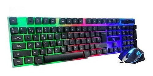 Kit Teclado Mouse Gamer Rgb Yelandar Jx-kt288 Membrana Luces