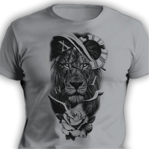 Remeras Tatuajes Hombres Sublimadas Con Tattoo León - 2214