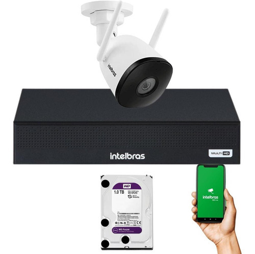 Kit Câmera Externa Wifi Dvr 8ch E Hd 1tb Purple Intelbras