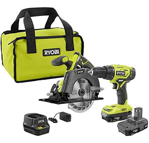 Kit Básico De Sierra Circular Y Taladro Ryobi P1816 De 18 V 