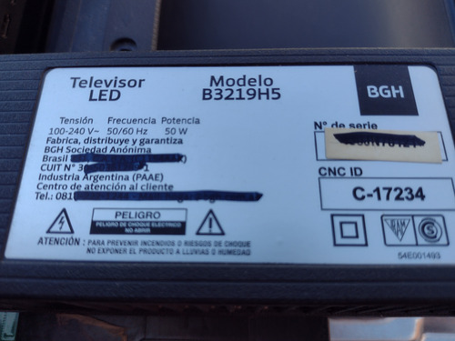 Placa Main Tv Bgh B3219h5 (Usado)
